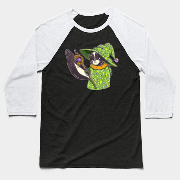 Wizard Skunk RPG Style Perfect for Dungeon and Dragons Enthusiasts Funny Skunk Cute RPG Video Game design DND T-Shirt T-Shirt Baseball T-Shirt by Nemui Sensei Designs